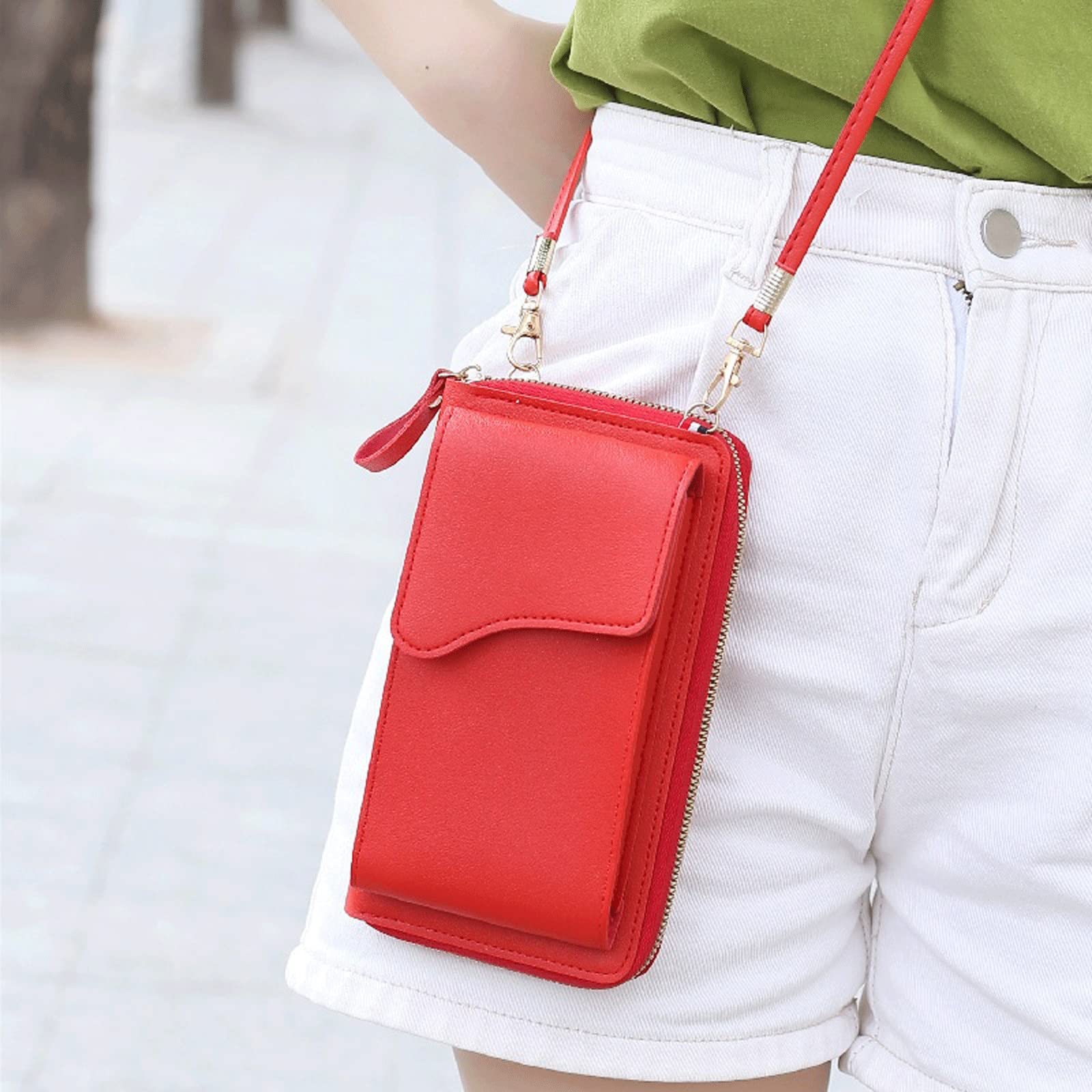 Wristlet Wallet Zipper - Bolso de Hombro Pequeño para Mujer,