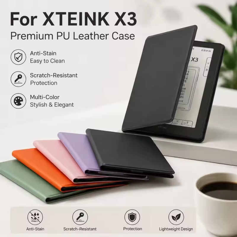 Briefcase Leather Slim - Funda Magnética Desmontable de Cuero PU