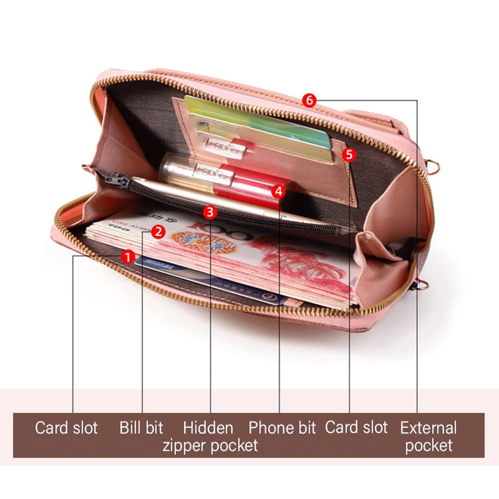 Bolso de Hombro Pequeño para M - Wristlet Wallet Zipper reseña y precio