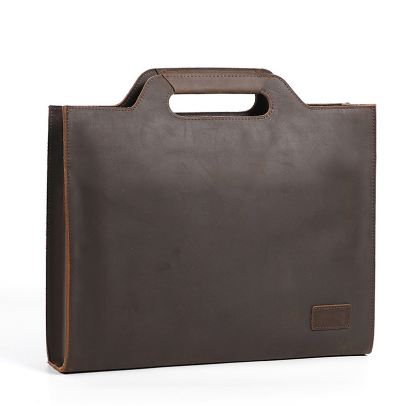 Busienss-maletín negro de cuer - Briefcase Leather Slim reseña y precio